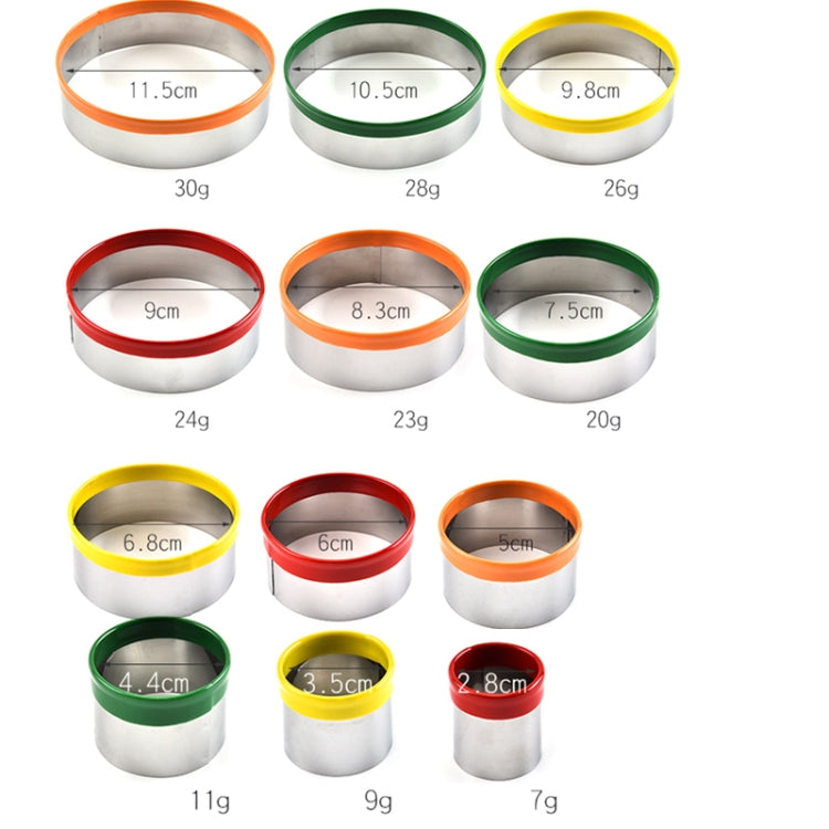 Bộ cắt bánh quy thép không gỉ 12 trong 1, khuôn bánh quy fondant, khuôn bánh tròn, màu khuôn (12 trong 1)