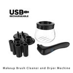 Máy làm sạch cọ trang điểm điện, máy sấy tự động, sạc USB, máy làm sạch cọ trang điểm, màu trắng, màu đen