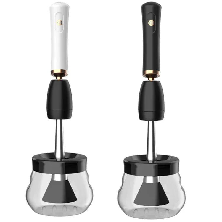 Máy làm sạch cọ trang điểm điện sạc USB, máy làm sạch cọ tự động sấy khô, màu đen, màu trắng
