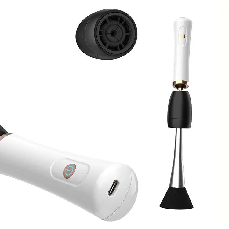 Máy làm sạch cọ trang điểm điện sạc USB, máy làm sạch cọ tự động sấy khô, màu đen, màu trắng