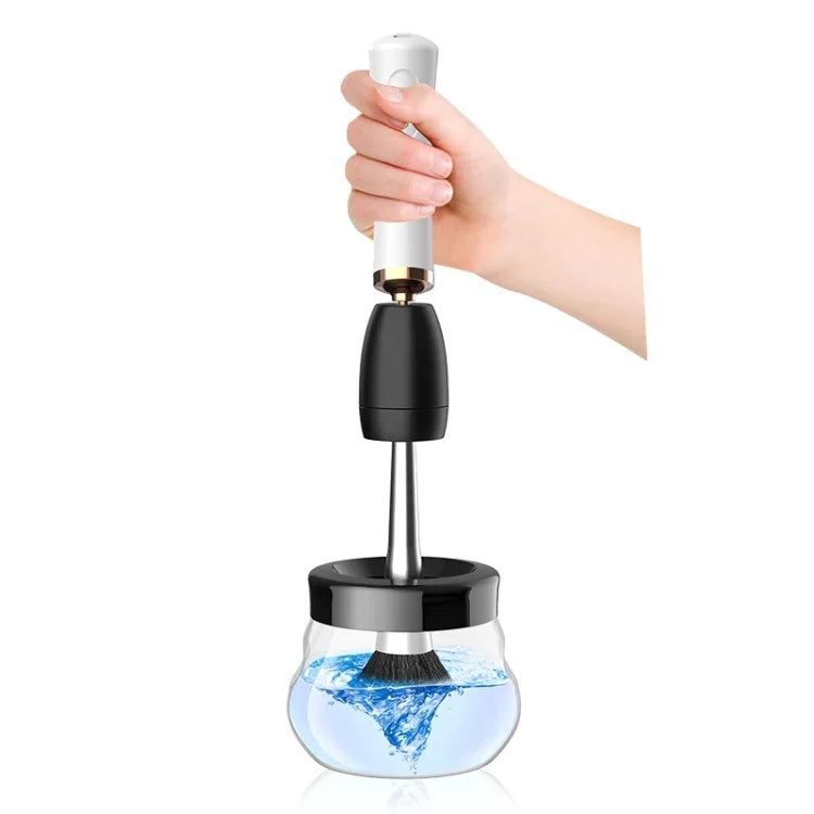 Máy làm sạch cọ trang điểm điện sạc USB, máy làm sạch cọ tự động sấy khô, màu đen, màu trắng