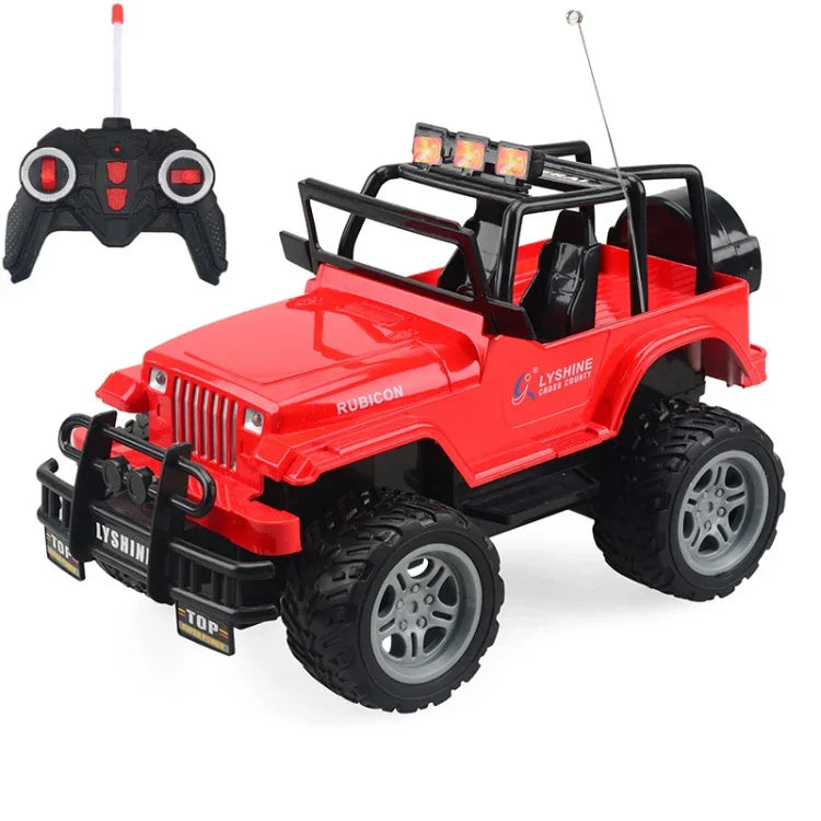 Đồ chơi xe điều khiển từ xa bốn chiều điện cho trẻ em, Tỷ lệ 1:18, SUV đỏ 6061
