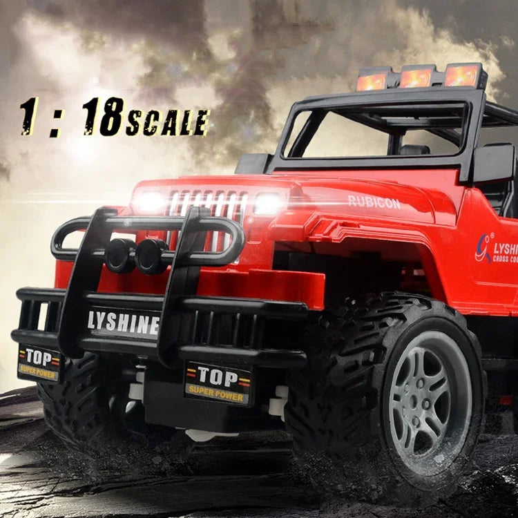 Đồ chơi xe điều khiển từ xa bốn chiều điện cho trẻ em, Tỷ lệ 1:18, SUV đỏ 6061
