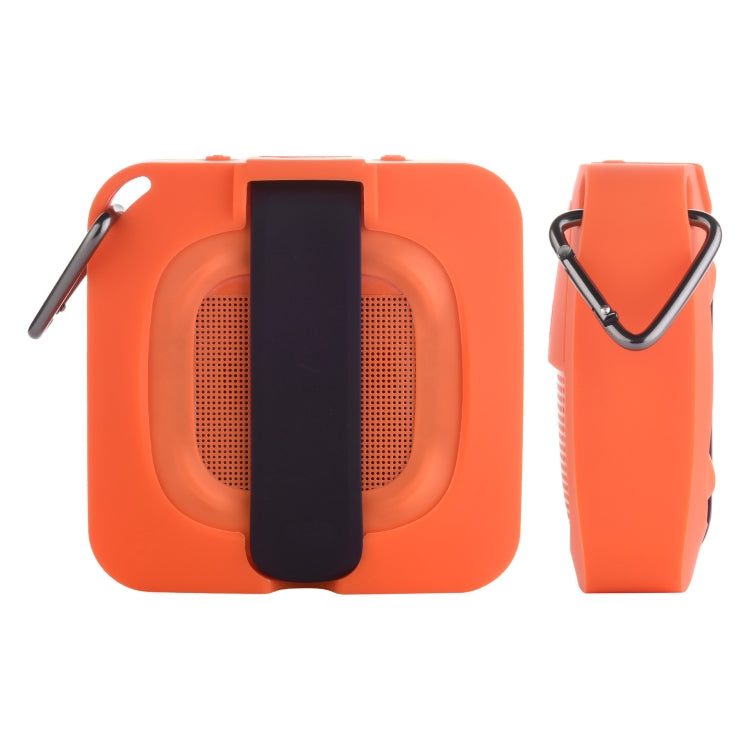 Anti-Drop Silicone Audio Storage Protective Cover For Bose Soundlink Micro, Silicone case  Orange, Silicone case  Dark Gray