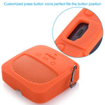 Anti-Drop Silicone Audio Storage Protective Cover For Bose Soundlink Micro, Silicone case  Orange, Silicone case  Dark Gray