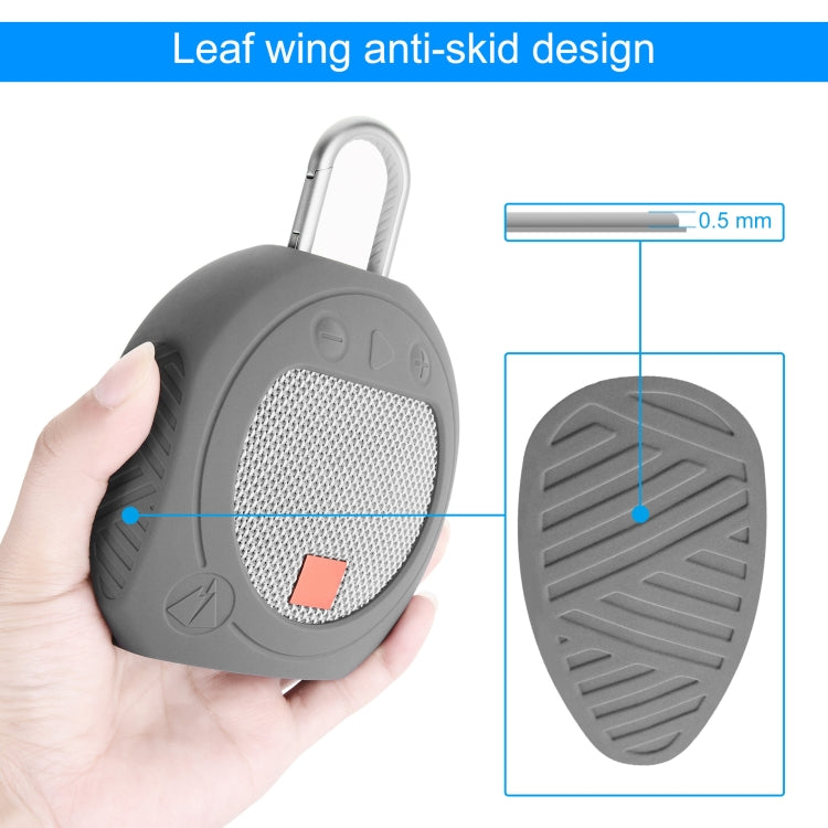 Bọc bảo vệ loa Bluetooth bằng silicone chống rơi cho JBL Clip 3, màu hồng, đen, xám trung bình, xám đậm xanh, xanh ngọc