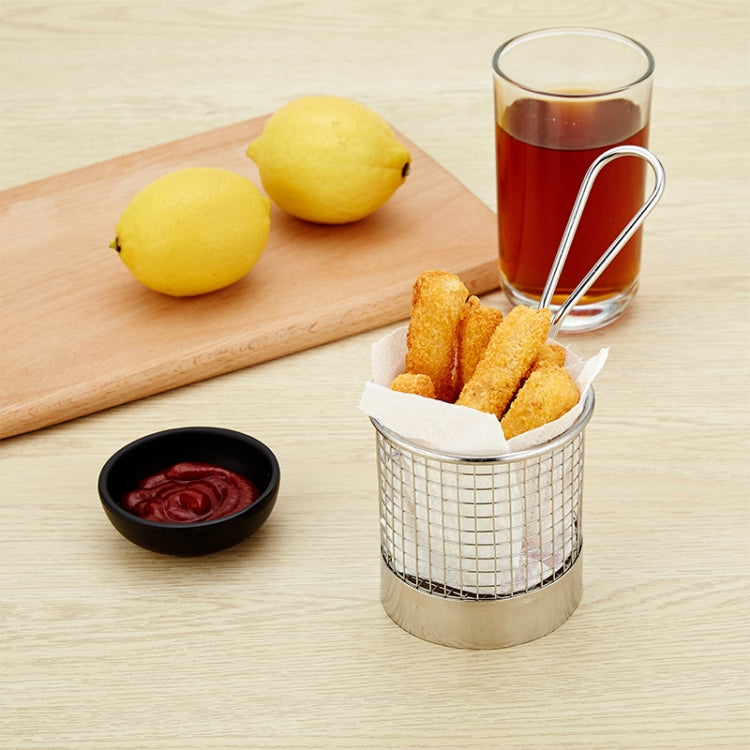Giỏ chiên khoai tây mini bằng thép không gỉ cho nhà hàng, đĩa bánh snack, mã J13446S, J13446L, J13443S, J13443L, J13447M, J13448S, J13448L, J13442S, J13449