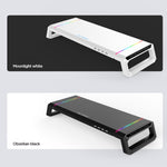 Giá đỡ laptop gập ICE COOREL T1 tăng chiều cao màn hình, có đèn RGB và 4 cổng mở rộng USB