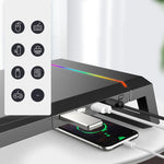 Giá đỡ laptop gập ICE COOREL T1 tăng chiều cao màn hình, có đèn RGB và 4 cổng mở rộng USB