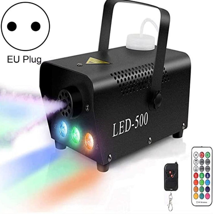 Máy tạo khói LED đa màu ZQ-B317 500W điều khiển từ xa, máy tạo khói màu, đèn sân khấu, đèn bar, phích cắm EU