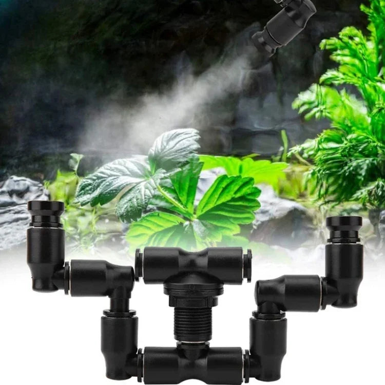 Đầu Phun Phun Sương Làm Mát Đôi Đầu Cho Bể Sinh Thái Rừng Mưa MS-PT03, Hộp Cho Thú Leo Núi, MS-PT03