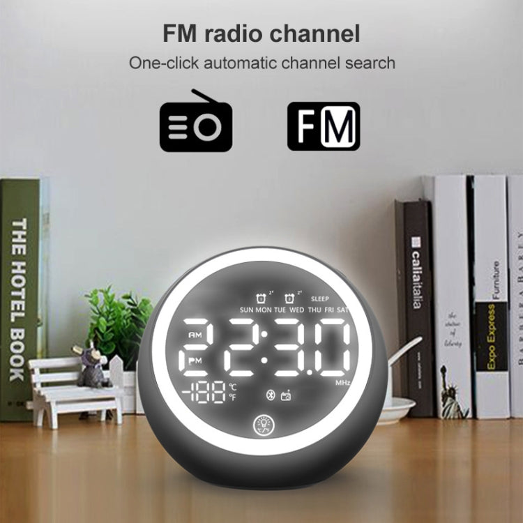 Loa Bluetooth đa chức năng X10 đèn LED ban đêm, đồng hồ báo thức, hỗ trợ thẻ TF, AUX và radio FM, phích cắm Mỹ, EU, Anh