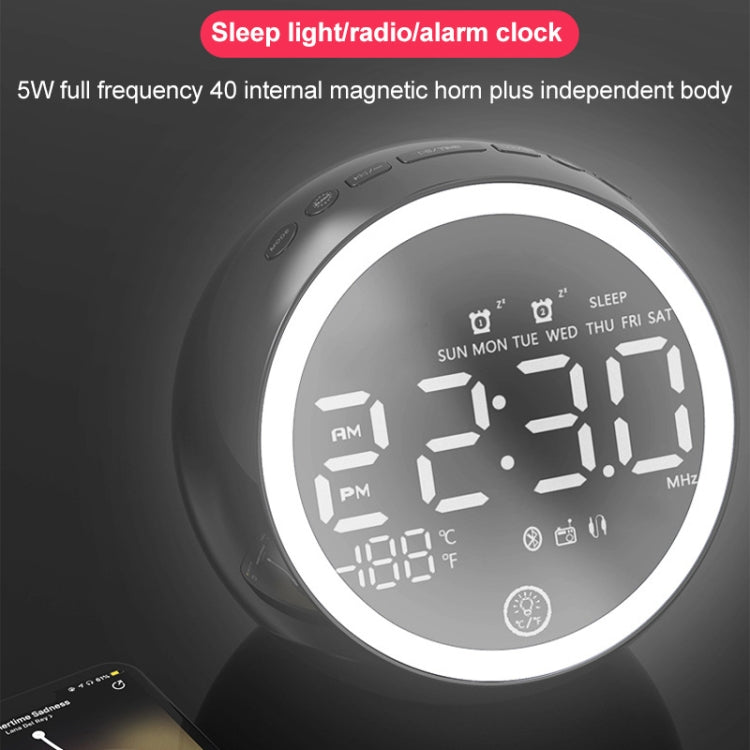 Loa Bluetooth đa chức năng X10 đèn LED ban đêm, đồng hồ báo thức, hỗ trợ thẻ TF, AUX và radio FM, phích cắm Mỹ, EU, Anh