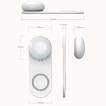 Đèn bàn LED sạc không dây đa chức năng VN003 có đèn ngủ cảm ứng từ riêng biệt, VN003