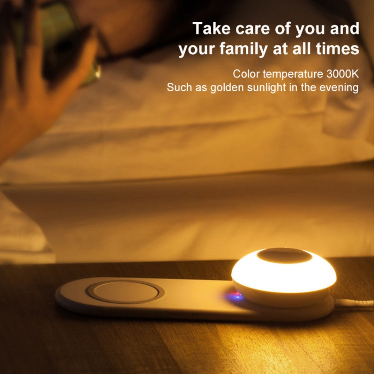 Đèn bàn LED sạc không dây đa chức năng VN003 có đèn ngủ cảm ứng từ riêng biệt, VN003