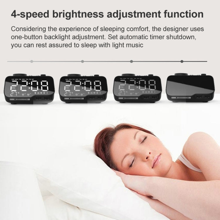 Loa Bluetooth không dây M9 đa chức năng, đồng hồ báo thức để bàn, hỗ trợ thẻ TF, USB và AUX, phích cắm Mỹ, EU, Anh