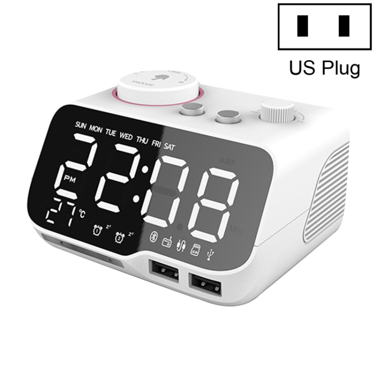 Loa Bluetooth không dây M9 đa chức năng, đồng hồ báo thức để bàn, hỗ trợ thẻ TF, USB và AUX, phích cắm Mỹ, EU, Anh