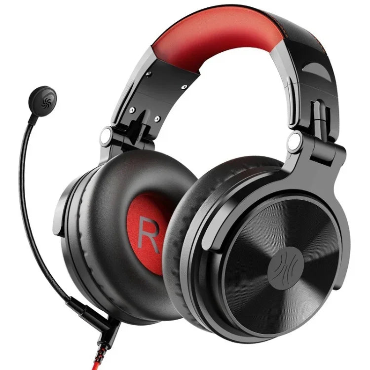 Tai nghe chơi game OneOdio có dây, có Bluetooth (Đen & Đỏ)