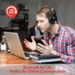 Tai nghe chơi game OneOdio có dây, có Bluetooth (Đen & Đỏ)