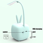 2 chiếc đèn bàn USB hình thú cưng dễ thương, tiết kiệm năng lượng, bảo vệ mắt, đèn ngủ phòng ngủ ký túc xá, giao màu ngẫu nhiên, thỏ, gấu dễ thương, nai, Archie