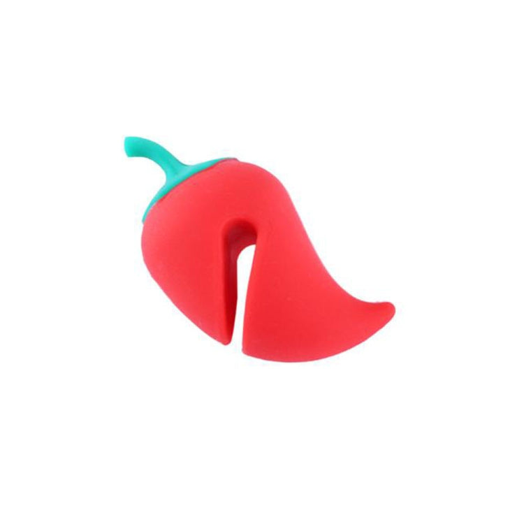 Dụng cụ chống tràn nắp nồi hình quả ớt nhỏ bằng silicone, nắp nồi nâng cao chống tràn, hình quả ớt