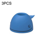 Bộ 3 giá đỡ bàn chải đánh răng silicone hình cá voi để bàn văn phòng, màu hồng, xanh đậm, xanh nhạt