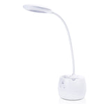 Đèn bàn sạc USB Deli 4326 điều chỉnh 3 cấp độ có vòng kèm giá đỡ bút