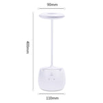 Đèn bàn sạc USB Deli 4326 điều chỉnh 3 cấp độ có vòng kèm giá đỡ bút