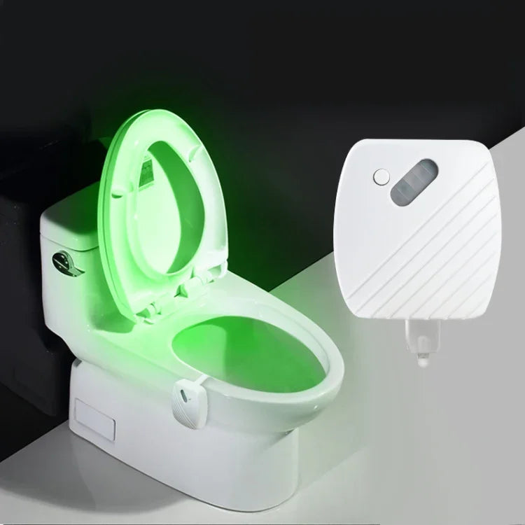 Đèn LED cảm ứng chuyển động cơ thể người treo nhà vệ sinh, đèn ngủ thay đổi màu sắc chu kỳ 24 màu