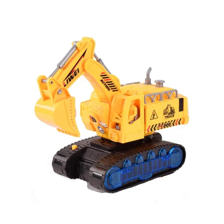 Đồ chơi xe đào điện mô phỏng có đèn và nhạc cho trẻ em, Phong cách:, Xe công trình