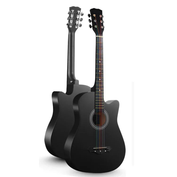 Đàn guitar acoustic dân gian cho người mới bắt đầu luyện tập và giảng dạy nhạc cụ dây, 41 inch (Màu đen), 41 inch (Màu vàng hoàng hôn)