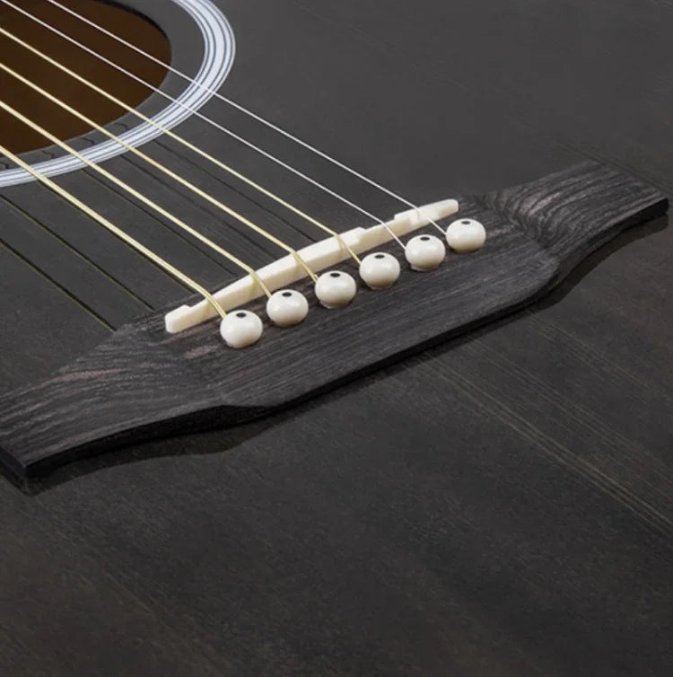 Đàn guitar acoustic dân gian cho người mới bắt đầu luyện tập và giảng dạy nhạc cụ dây, 41 inch (Màu đen), 41 inch (Màu vàng hoàng hôn)
