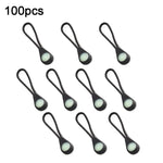 100 móc kéo khóa balo leo núi cắm trại, phụ kiện phát sáng chống mất, dây rút tự phát quang