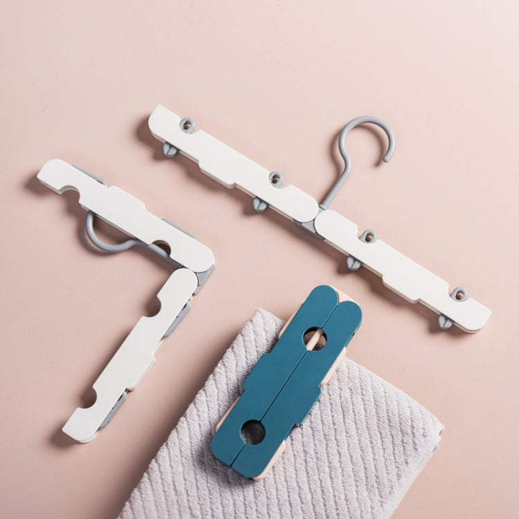 Móc Treo Quần Áo Du Lịch Gấp Gọn Di Động Móc Treo Quần Áo Gia Đình Chống Trượt Và Chống Gió, Xanh Đậm, Hồng, Trắng Ngà, Xanh Nhạt