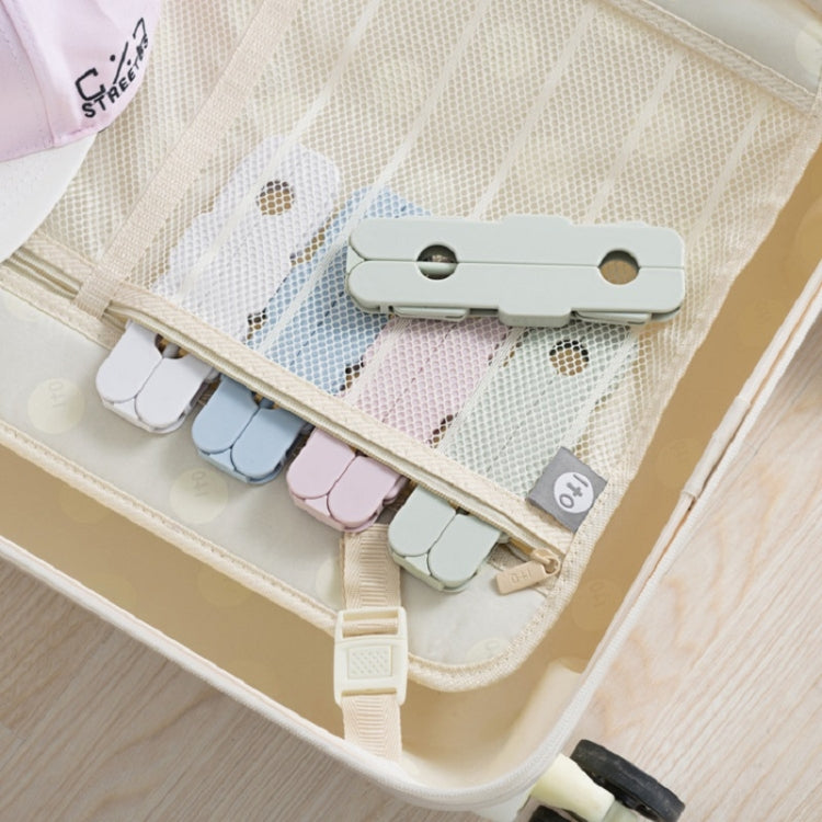 Móc Treo Quần Áo Du Lịch Gấp Gọn Di Động Móc Treo Quần Áo Gia Đình Chống Trượt Và Chống Gió, Xanh Đậm, Hồng, Trắng Ngà, Xanh Nhạt
