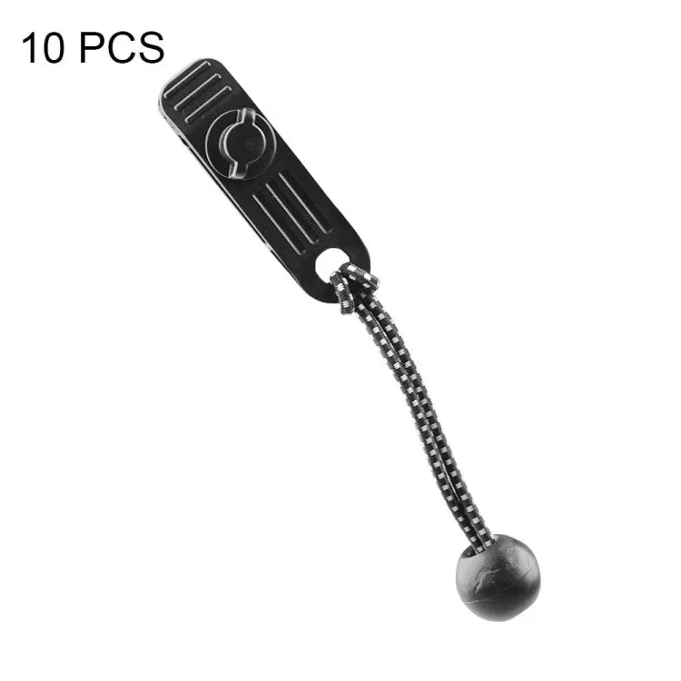 Bộ 10 kẹp chống gió mái che cắm trại ngoài trời, kẹp nhựa điểm kéo bổ sung, kẹp cố định bạt chống mưa, kẹp B, kẹp B + bóng nảy