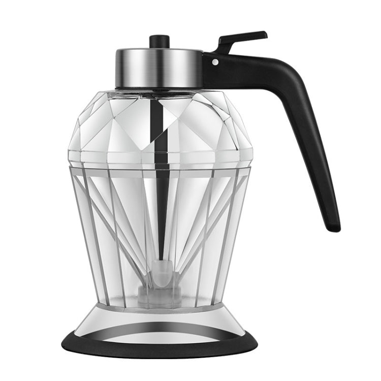 Bình dầu hình kim cương bằng thủy tinh chống bụi, chai đựng giấm dầu đa năng bấm một lần cho nhà bếp, bình dầu hình kim cương
