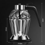 Bình dầu hình kim cương bằng thủy tinh chống bụi, chai đựng giấm dầu đa năng bấm một lần cho nhà bếp, bình dầu hình kim cương