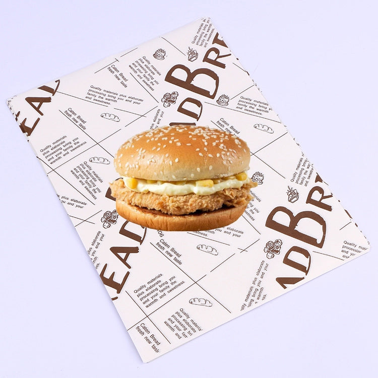 100 tờ / gói Giấy chống dầu cho bánh, giấy đóng gói, giấy đĩa, giấy hamburger, màu: Báo cổ điển, Báo cổ điển, Màu bánh ngọt, Tháp cam, Tiếng Anh trắng, Tiếng Anh cà phê, Tiếng Anh lúa mì, Trắng tinh khiết, Giấy kraft dày, Tháp xám
