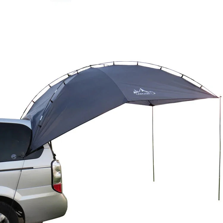 LADUTA lều bên xe cắm trại tự lái ngoài trời, lều mở rộng đuôi xe, màu xám xanh, sơn bạc