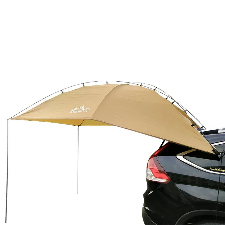 LADUTA lều bên xe cắm trại tự lái ngoài trời, lều mở rộng đuôi xe, màu xám xanh, sơn bạc