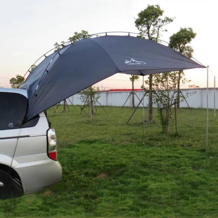 LADUTA lều bên xe cắm trại tự lái ngoài trời, lều mở rộng đuôi xe, màu xám xanh, sơn bạc