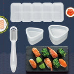 4 bộ khuôn làm cơm viên sushi Bento DIY cho trẻ em, tam giác lớn nhỏ