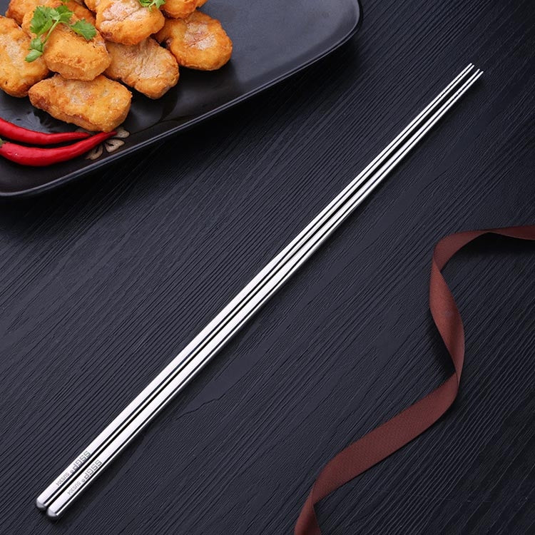 1 đôi đũa kéo dài bằng thép không gỉ, chống trượt, chống bỏng, đũa dài dùng cho mì và lẩu, dài 36cm
