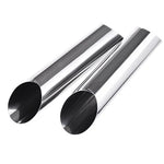 Bộ 20 khuôn bánh sừng bò xoắn đôi đầu nghiêng bằng thép không gỉ, chống dính, dụng cụ làm bánh sừng bò