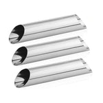 Bộ 20 khuôn bánh sừng bò xoắn đôi đầu nghiêng bằng thép không gỉ, chống dính, dụng cụ làm bánh sừng bò