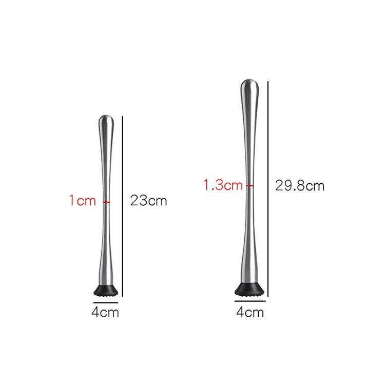 Dùi đập đá bào, que nghiền đá bào cho bartender, 23x4x1cm nhỏ, 29.8x4x1.3cm lớn