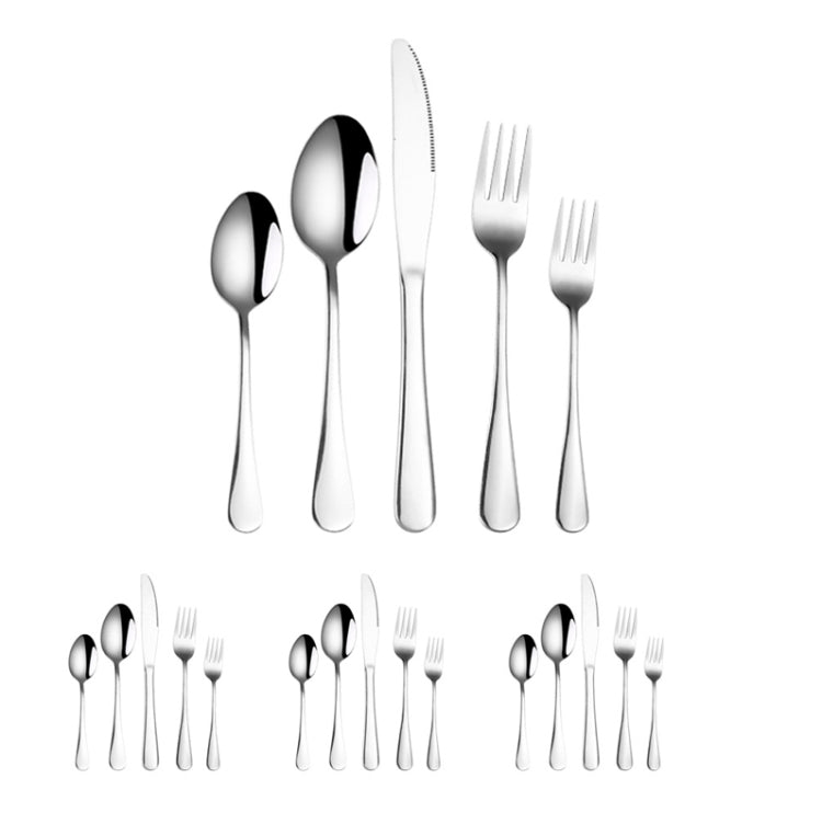 Bộ dao ăn bít tết bằng thép không gỉ 20 trong 1, Màu thật, Vàng, Vàng hồng, Nhiều màu, Đen