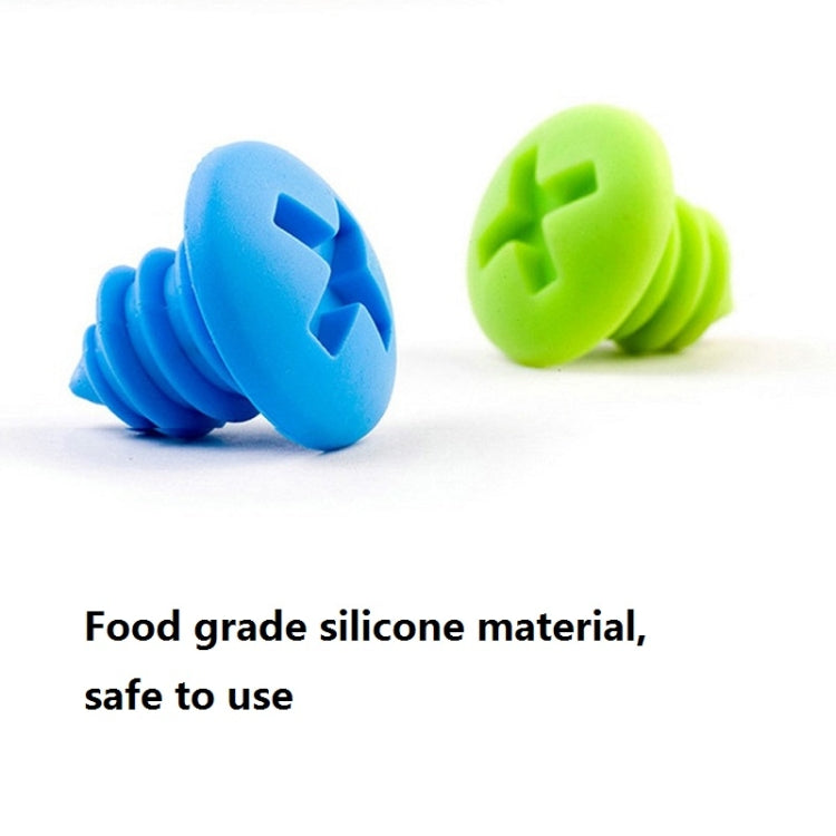 5 Nút Chai Bảo Quản Rượu Vang Đỏ Hình Vít Bằng Silicone Giao Màu Ngẫu Nhiên, Hình Vít