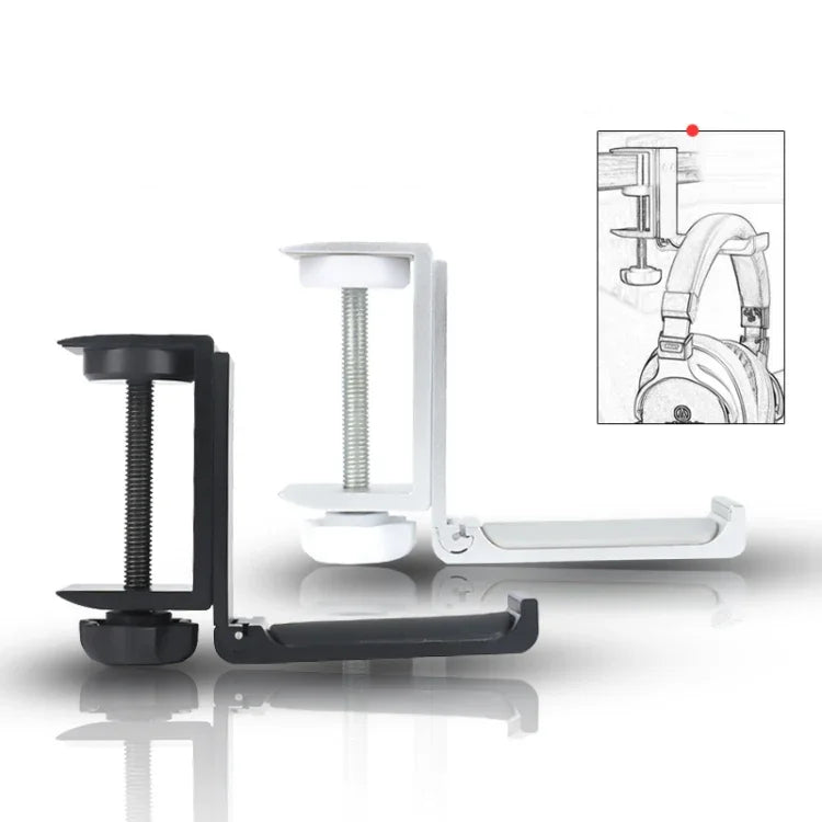 Giá đỡ tai nghe móc tai nghe quán net, giá đỡ tai nghe để bàn, loại kẹp khóa (Bạc), loại dán vít (Bạc), loại dán vít (Đen)